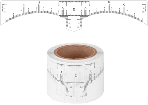 JOINPAYA 50 Pezzi Righelli Trasparenti Usa e Getta per Sopracciglia, Modellatore Livellante per Disegno Mappa Sopracciglia, Strumento Posizionamento Preciso per Trucco Microblading