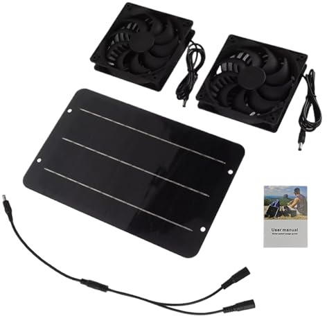 Ventilador De Ventilación Solar – Módulo De 8 Pulgadas Impulsado Por Luz Solar De 10 W, Dispositivo De Circulación De Aire Con Liberación De Calor Montado En El Techo | Descarga De Calor Del Refugio D