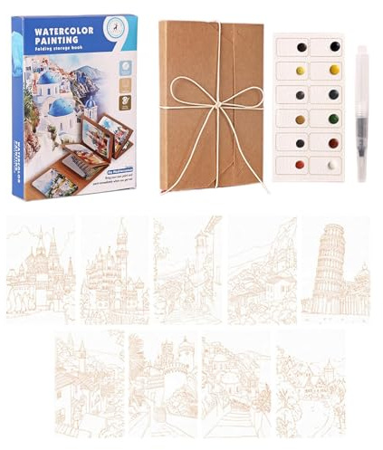 Taccuino acquerello con pittura per adulti,Materiale da disegno per esterni | Set acquerello da viaggio - Per artisti principianti, confermati, studenti, insegnanti, viaggiatori, attività in