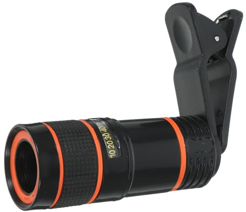 TOMETURE Lente Multifuncional para Teléfono Móvil Zoom 8X, Lente Portátil de Zoom Largo Baja Distorsión y Montaje para Smartphones en Turismo y Deportes