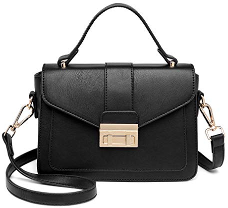 Miss Lulu Handtasche Klein Henkeltasche Damen Elegante Schultertasche Umhängetasche Kunstlerder Shopper