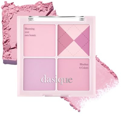 Dasique Mood Cheek 05 Violet Knit – Blush Poudre Naturel, Poudre Texture, Fard a Joue, Palette Blush – Maquillage Coréen K Beauty, poudre matifiante pour un teint uniforme