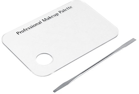 Palette de Mélange Maquillage en Acrylique Transparent, Spatule Cosmétique, Kit Professionnel pour Manucure
