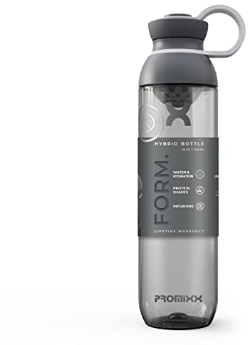 Promixx FORM Shaker Proteine - Borraccia Palestra Premium per Frullati Proteici, Infusi e Idratazione - Shaker Palestra Resistente con Tappo Ermetico, Inodore - 760 ml (Grigio Grafite)