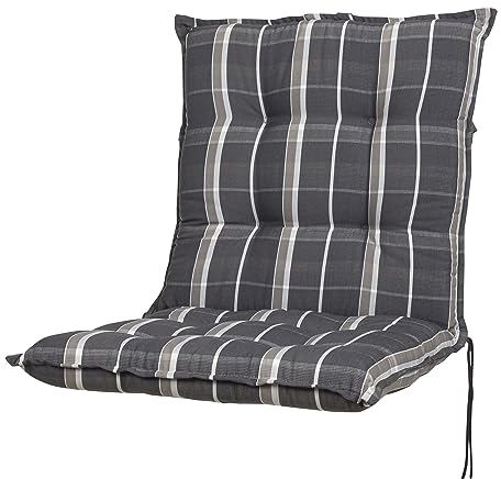 Auflage Niederlehner Sylt 10557-700 grau kariert 103x50x8 cm Sun Garden