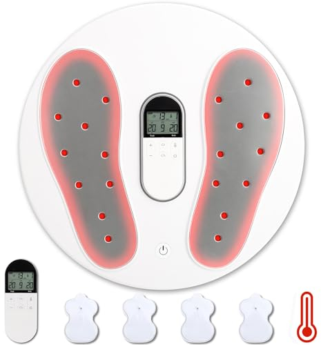 Durchblutungs-Stimulator Beine mit Wärmefunktion I TENS & EMS Fußmassagegerät I Entlastet: Schwere Beine, Krämpfe, Schmerzen, Geschwollene