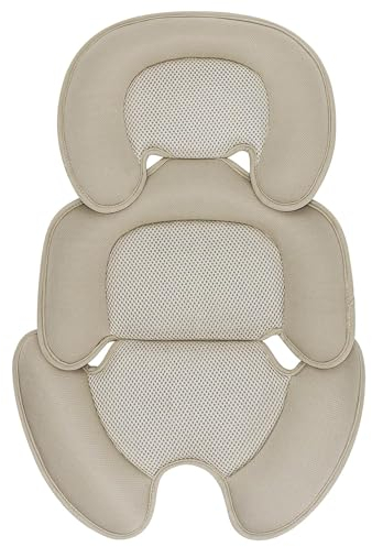 storchenbeck Neugeborenes Baby-Kissen mit 3D-Netzstoff für Stroller, Autositz und Hochstuhl - Atmungsaktive Einlage zur Unterstützung des Babys (Beige)