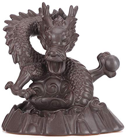 Dragon Keramisk Rökelsebrännare Elegant Backflow Rökelsebrännare för Yogameditation