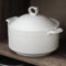 Sopera de cerámica, cuenco de porcelana con tapa for restaurante, hogar, cocina, decoración blanca, olla for sopa(1800ml)