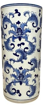 AcaciaHome Soporte de paraguas de cerámica duradera redonda – Soporte perfecto para el hogar, la oficina y la entrada - Añade un toque sofisticado a los espacios de vida para bastones y bastones de