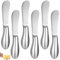 XTUDOU® 6 Pezzi Coltello Burro Formaggio, Coltelli Spalmatori In Acciaio Inox, Coltello Burro Piccolo, per Panna, Marmellata, Formaggio, Pasticceria (13,5 X 2,5 Cm)