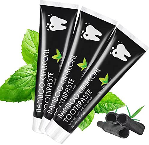 Bamboo Charcoal Toothpaste, Activated Bamboo Charcoal Whitening Toothpaste, Deep Clean White Toothpaste, Natural Toothpaste for Remove Tooth Stains Fresh Breath (3)