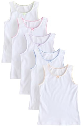Next Mädchen Trägerhemden im 5er-Pack Weiß 3 Jahre