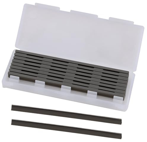 10 piezas cuchillas de cepilladora, 82 mm Reversibles Hoja de la Cepilladora HSS, 82 x 5,5 x 1,2 mm Planer Blades, Cuchilla HSS de Repuesto Para Cepilladora Eléctrica, Maklta Cepillos Bosch