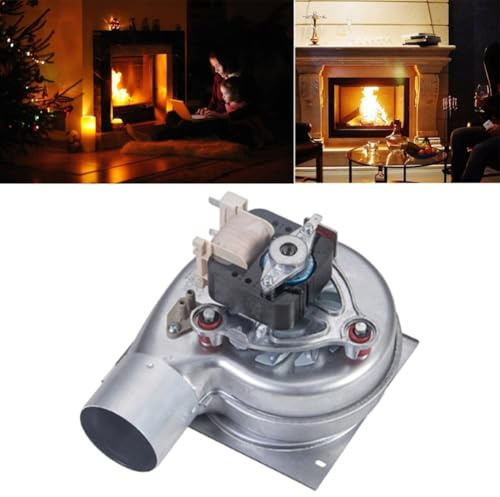 Motor de horno de calefacción para colgar en la pared de 35 W, montaje de ventilador de caracol para equipos de ventilación, carcasa de aluminio, flujo de aire estable, color plateado
