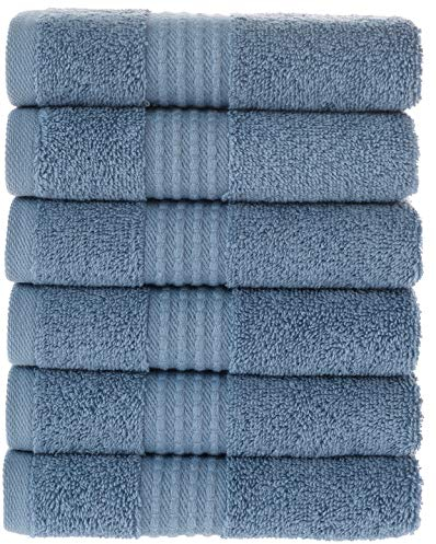 MAURAHOME Luxus Gästehandtücher Set 100% Baumwolle, Hotel & Spa Qualität, 6 Große Gästehandtücher 30X50, Schnell Trocknende Frottiertücher, Weich, Plüschig und Stark Saugfähig