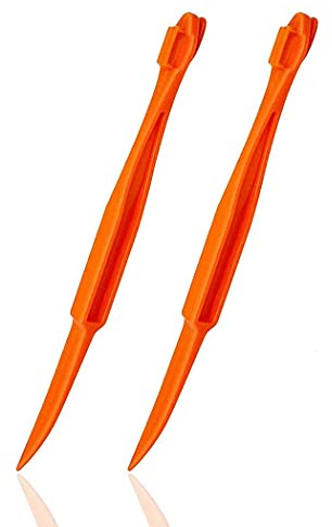 Orange Peeler Tools - Plastic Orange Peeler Citrus Remover Easy Open Lemon Citrus Peel Cutter Vegetable Slicer Fruit Tools Kitchen Gadgets (Orange 2 Pack)