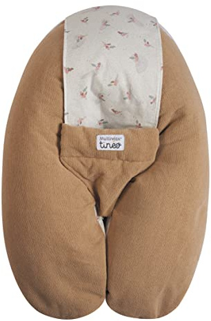 Tinéo - Cuscino per gravidanza - Cuscino per allattamento multifunzione multirelax Spugna - sfoderabile - Made in France - 78 cm x 44 cm (nocciola/alberi)