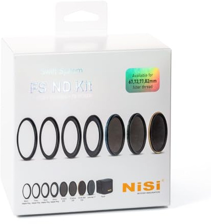 Kit NiSi Swift FS ND with ND8 (3 Stop), ND64 (6 Stop) and ND1000 (10 Stop), 82mm (adapters 67/72/77mm)