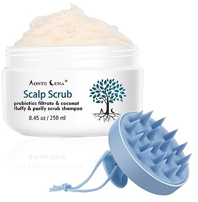 Exfoliante Cuero Cabelludo, Tratamiento Anticaspa Con, Tratamiento Para El Picor Del Cuero Cabelludo, Exfoliante Capilar, Champú Anticaspa Que Incluye Masajeador Para El Cuero Cabelludo