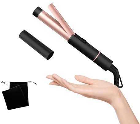 Mini Lockenstab, 25MM Lockenstäbe Kurze Haare,Reise Lockenwickler 180℃, Keramik Mini Lockenwickle, Lockenwickle klein Lockenstäbe Kurze Haare Trave Schnelles Aufheizen mit Aufbewahrungstasche