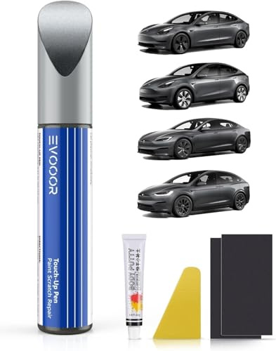 Midnight Silver Metallic (PMNG) Kit de retouche de peinture pour Tesla DIY avec peinture de retouche de couleur assortie pour Model 3/Y/S/X