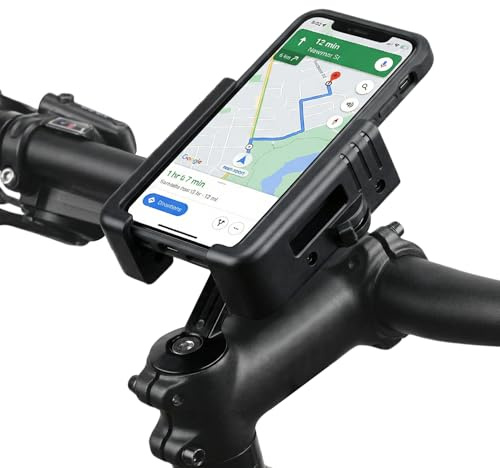 Ecofocet Soporte móvil Bicicleta,Soporte teléfono Celular Bici,1S liberación,360° rotación,Colocación y extracción rápida,Universal para MTB,Carretera,Urbano,para Smartphone 4,7-7,2