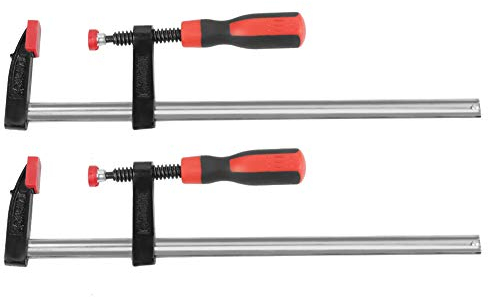 Lot de 2 serre-joints en acier à outils, Pinces robustes en F, serre joint rapide, serre joints, Quick Slide - 3 tailles (50 x 300 mm)