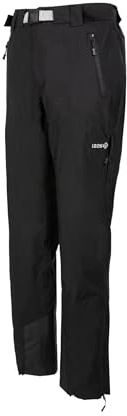Izas - Pantalón de Esquí para Hombre - Pantalón Impermeable y Transpirable - Elástico y con Cinturilla Ajustable con Goma y - Ventilaciones Laterales con Cremallera y Malla - Zain Negro - M