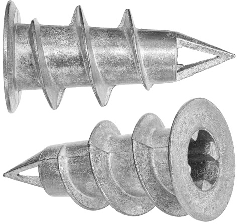 Plasterboard Wall Plugs (Pack of: 2) Fixing Heavy Duty Rawl Plug Metal Anchor Self Drilling Metal Self-Drill Plasterboard Fixings