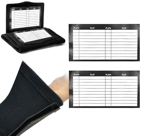Wrist Coach American Football,Wrist Coach,Football Wrist Playbook,Fold Transparent Football Play Wristbands,Wiederverwendbar,für Verschiedene Sportarten Geeignet,Wird mit 2 Stück Pappe Geliefert