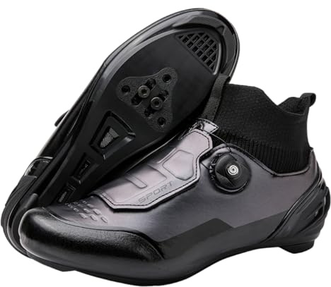 Serenitison Chaussures de Cyclisme d'Hiver pour Homme et Femme, Bottes de Vélo de Route Antidérapantes et Respirantes