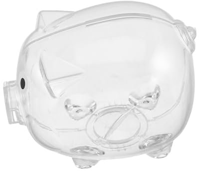 HOOTNEE Salvadanaio Trasparente Per Monete E Contanti Creativo Salvadanaio A Forma Di Maiale Di Cartoni Animati Piccolo E Decorativo Per Scrivania