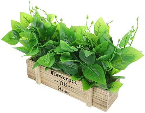 Luxshiny Artificial Bonsai Plant Decor Golden Pothos Simulation Sculpture Realistic Potted Home Decoration for and Spring Decor and Design