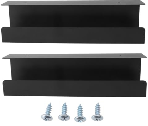 Lot de 2 Plateaux de Gestion des Câbles sous Le Bureau Organiseur Peu Encombrant avec Acier Robuste pour Cacher Les Fils du Bureau à Domicile (42 x 11,5 x 7,5 cm)
