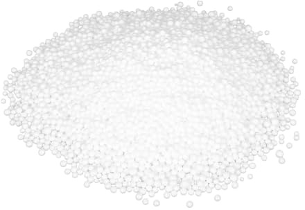 NOLITOY Mini Perline di Schiuma Bianca 5-7 MM 300G per Imbottitura Poltrona a Sacco Perline di Riempimento Leggere e Lisce per Cuscini e Giocattoli Fai da Te Supporto Confortevole per