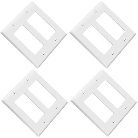 PACKOVE Electrical Outlet Cover Plate 4Pcs White Unbreakable Wall Socket Protection for Family Safety