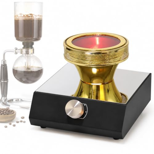 Vhewq 400 W flamfri halogenuppvärmd brännare för sifonkaffebryggare med termostatisk hastighetskontroll, perfekt för hemmakök och kaffe