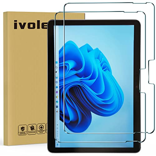 ivoler 2 Stück Schutzfolie für Microsoft Surface Go 4 / Surface Go 3 / Surface Go 2 / Surface Go (2021/2020) 10.5 Zoll, 9H Härte Schutzglas, Anti-Kratzen Folie, Anti-Bläschen Displayschutzfolie