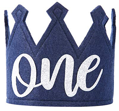 Navy Blue Birthday Crown For Kids - 1st Birthday Crown,1st Birthday Party Supplies