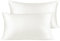 Fittia Premium 2er Set Satin Kissenbezug 40x80cm Superweich Kopfkissenbezug Kissenhülle Kissen mit Hotelverschluss für Haar und Haut, Elfenbein