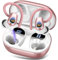 Wireless Earbuds, Bluetooth 5.3 Headphones with 4 ENC Noise Canceling Mic, 50H Stereo Dual LED Display Ear Buds, Sport Bluetooth Earphones with Earhooks, IP7 Waterproof Wireless Headphones, Rose Gold
