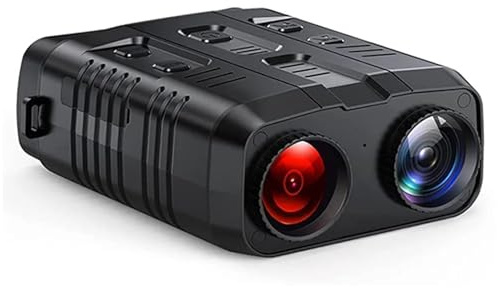 ASVIL Nattglasögon, 5 x digital zoom digital infraröda nattvisionsglasögon med 128 GB minneskort HD mörkerseende kikare för jakt och resor mörkerseende enhet