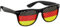 Deutschland Brille Flagge coole retro Sonnenbrille Fanartikel schwarz rot gold #37