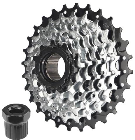 MEGHNA 7/8 Speed Bicycle Freewheel - 11-28T & 11-32T Alloy Durable Freewheel for Traditional & Mid-Drive E-Bikes, Bike Drivetrain Accessories (7 Speed 11-28T)