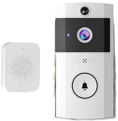 OBEST Videocitofono Senza Fili Wireless, Telecamera di Sorveglianza Interfono, Standby ultra-lungo, può Essere Collegato a APP, Ricarica Solare, Adattarsi a una Varietà di Clima Esterno