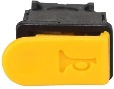 1 pulsante interruttore clacson for auto, interruttore a pressione momentaneo, plastica ABS gialla + nera, for bici elettriche, motociclette, parti interne