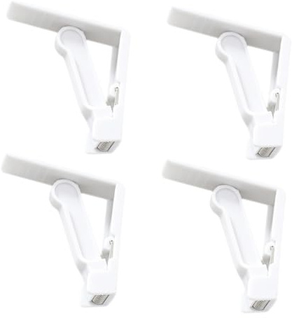 IMIKEYA 4 Piezas Clips para Mantel de Abs Blanco de Pinzas para Mesa Interiores y Exteriores Sujetamantele para Fiestas Picnic y Bodas