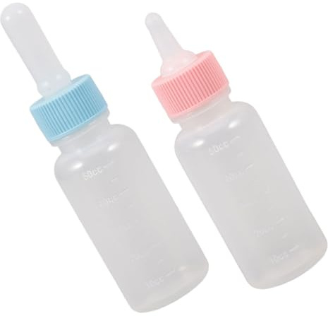 SHINEOFI 2 Piezas Botellas de Leche para Cachorros y Gatitos con Diseño Ergonómico para Alimentación de Mascotas Pequeñas y Recién Nacidos