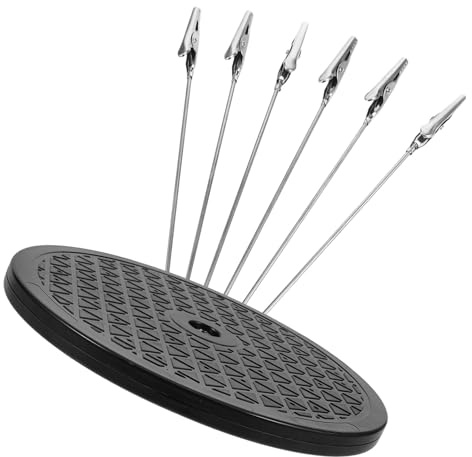 FRCOLOR Soporte Giratorio 360 Grados de Rotación Clip de Cocodrilo para Pintar Modelos Base de Plástico y Metal para Aerografía y Manualidades Diy